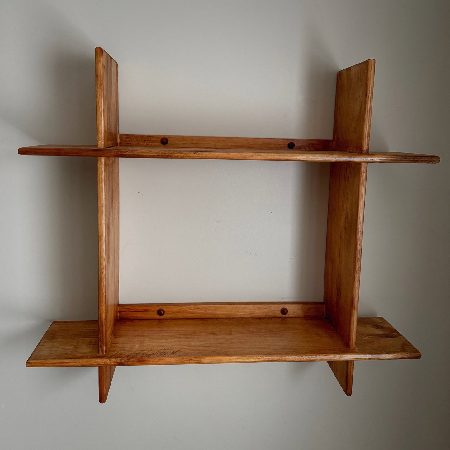 Two Tier Square Shelf | Farmhouse Shelf | Rustic Shelf