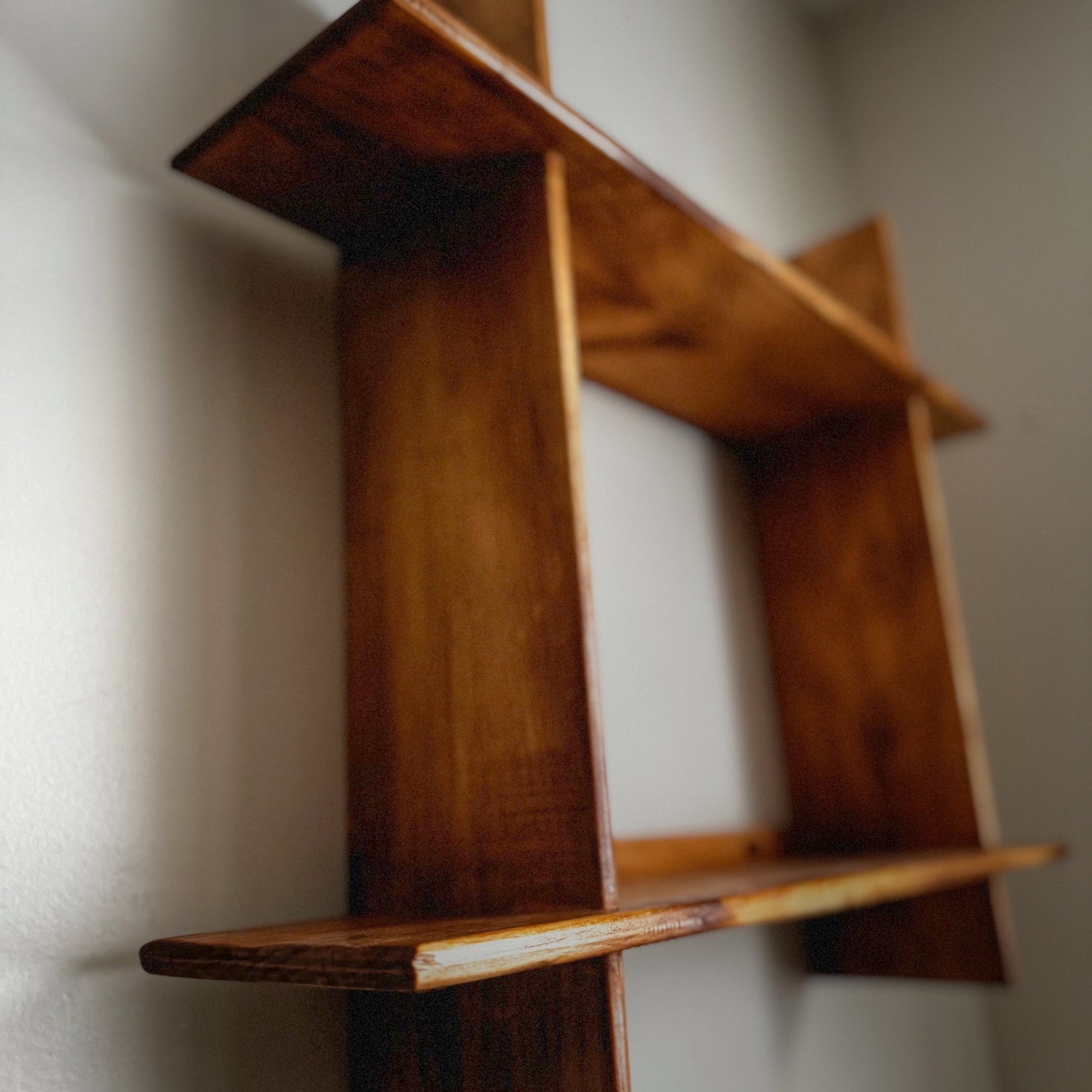 Two Tier Square Shelf | Farmhouse Shelf | Rustic Shelf