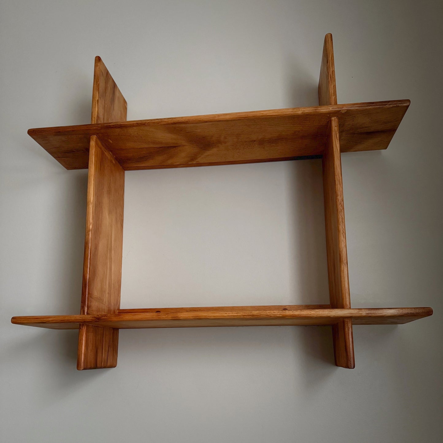 Two Tier Square Shelf | Farmhouse Shelf | Rustic Shelf